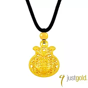 【Just Gold 鎮金店】雋藏 袋福金來 黃金吊墜 (附繩)