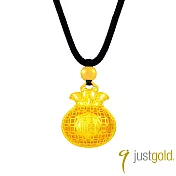 【Just Gold 鎮金店】雋藏 金福盈囊 黃金吊墜 (附繩)