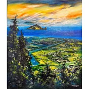 【玲廊滿藝】曾啟文-日曜翠影 蘭陽平原60x50cm