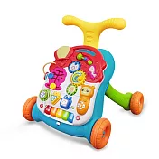 【Kikimmy】寶寶三合一音樂助步車(聲光遊戲盤+遊戲桌+學步車)- 綠