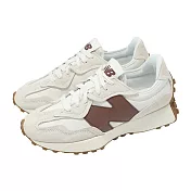 New Balance NB 休閒鞋 327 男鞋 女鞋 白 棕 復古 麂皮 膠底 情侶鞋 紐巴倫 U327WKM-D 23cm WHITE/BROWN