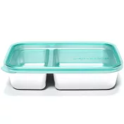 美國優康 U-Konserve 通過 LFGB 食品安全等級認證 / CPSIA 檢驗不鏽鋼分隔型保鮮盒/冷凍盒/儲存盒/便當盒 825ml_島青色_UKR006