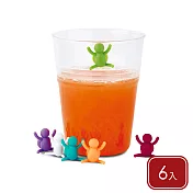 《GHIDINI》吸盤式杯子標記組6入(趣味小人) | 酒杯標記 造型標記 杯子裝飾區別