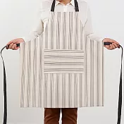《NOW》平口單袋圍裙 - 灰條紋
