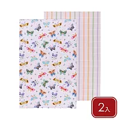 《danica》Jubilee純棉擦拭布2入 - 霓虹蝴蝶71cm