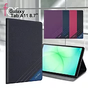 CITY BOSS Samsung Galaxy Tab A11 8.7 運動雙搭隱扣皮套 紫色