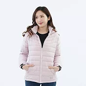 【遊遍天下】女款顯瘦中長版防潑水防風保暖羽絨外套(GJ22052) 5XL 淺紫