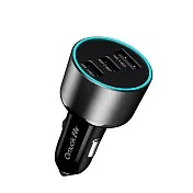 【amuok】84W車載三孔電源供應器 車用充電器 點菸器 點煙器 車充 黑色