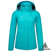 【ATUNAS 歐都納】女款GORE-TEX PACLITE防水透氣+保暖羽絨兩件式外套/大尺碼A2GT2519W- M 湖綠
