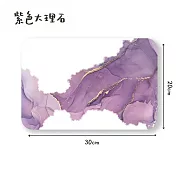 【i LIFE 】北歐風硅藻土吸水置物墊(30×20cm/2入) 紫色大理石*2