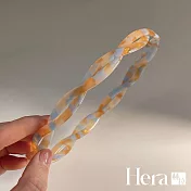 【Hera赫拉】高級螺旋醋酸髮箍 H114101503 橙藍色