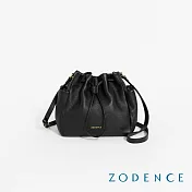 ZODENCE TESS進口真皮水桶包 黑色