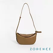 ZODENCE LOLA植鞣真皮極簡個性斜背包 卡其色