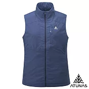 【ATUNAS 歐都納】女款石墨烯微暖輕量背心/大尺碼A1VE2504W- S 深海藍