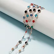 seoul show首爾秀 六色彩鑽兩用口罩掛繩鏈墨鏡平光眼鏡鍊老花近視防丟鍊  玫瑰金