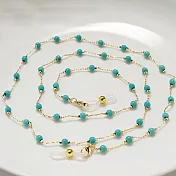 seoul show首爾秀 綠松石兩用口罩掛繩鏈墨鏡平光眼鏡鍊老花近視防丟鍊  金色