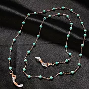 seoul show首爾秀 綠松石兩用口罩掛繩鏈墨鏡平光眼鏡鍊老花近視防丟鍊  玫瑰金