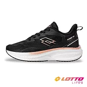 【LOTTO 義大利】女 氫馳Q彈避震跑鞋- 23cm 黑/玫瑰金