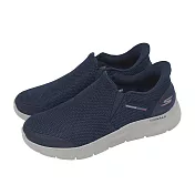 Skechers 休閒鞋 Go Walk Flex Slip-Ins 男鞋 藍 灰 套入式 緩衝 健走鞋 216333NVY