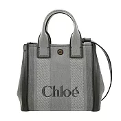 CHLOE Carry 刺繡LOGO帆布小號托特包(任選) 深綠