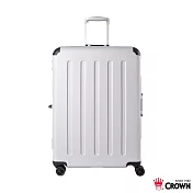 【CROWN 皇冠】27吋 大容量鋁框 護角 行李箱 霧面冰河灰