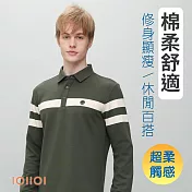 歐洲貴族IOIIOI 熱銷休閒商務polo衫 舒適手感 天絲棉  M 綠色