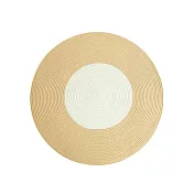 【收納職人】日系慢活厚棉線編織大地毯_4款任選 淺棕+白色拼接