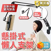 懸掛式懶人手機平板支架(落地經典款180cm 2入組) 落地經典款黑色180cm*2