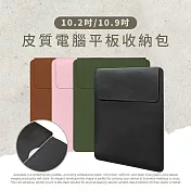 【Timo】Apple iPad/三星平板 皮質電腦平板收納包(10.2吋/10.9吋以下通用) 粉紅色