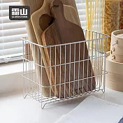 【日本霜山】復古風304不鏽鋼置物收納籃(大款)