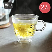 【日本霜山】低腳耐熱玻璃咖啡杯-230ml-2入