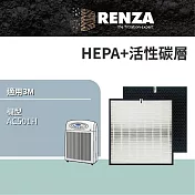 適用 3M AC501H 高效HEPA+顆粒活性碳濾網 替換 AC501H 濾網組