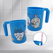 吉伊卡哇-PP牙刷杯-藍-280ml-4入