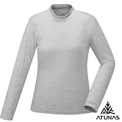 【ATUNAS 歐都納】女款石墨烯抑菌蓄熱立領內著衣/小尺碼A1UCGZ07W- XS 淺灰