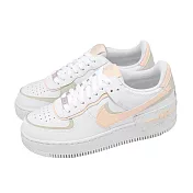 Nike 休閒鞋 Wmns AF1 Shadow 女鞋 白 粉紅 復古 拼接 CI0919-121