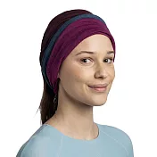 【西班牙BUFF】舒適繽紛 205 gsm美麗諾羊毛頭巾- 艷彩紫紅