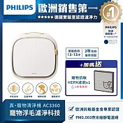 【飛利浦 PHILIPS】寵物抗敏空氣清淨機 (輕量版) AC3360/80