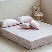 【麗塔寢飾】60支紗精梳棉 美規床包 席夢思床包 TWIN XL 96*201cm 紫色花園