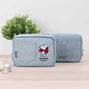 Peanuts史努比牛仔風口袋收納包