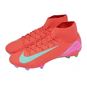 Nike 足球鞋 ZM Superfly 10 Acad FG/MG 男鞋 粉紅 草地 襪套 氣墊 FQ1456-800