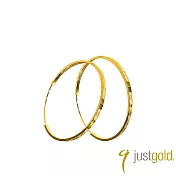 【Just Gold 鎮金店】簡漾 黃金耳環 (網路限定)