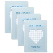 HAPILA 推活周邊 推活 周邊 藍色 3組共3入 藍色 小卡收納冊 收藏 心型造型 紫 收藏卡 卡冊 88*63 1組1入