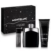 MONTBLANC 萬寶龍 傳奇經典男性淡香水禮盒(淡香水100ml+小香15ml+沐浴精100ml)-贈紙袋