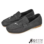 【Pretty】女 休閒鞋 包鞋 便鞋 樂福鞋 平底鞋 JP23 黑色