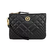 Versace Medusa 金色梅杜莎羊皮小款手拿包_展示品 (黑色)