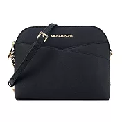 MICHAEL KORS JET SET TRAVEL素面斜背貝殼包- 黑