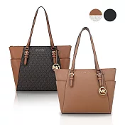 MICHAEL KORS 滿版雙側口袋托特包-(多色選) 大/米