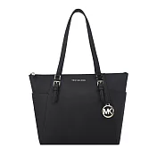 MICHAEL KORS 滿版雙側口袋托特包-(多色選) 黑