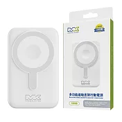 MEGA KING 原廠 10000mAh 多功能磁吸支架行動電源 / Qi無線充電 - 白 (盒裝) 白色