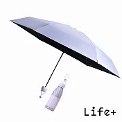 【Life+】星耀掌心のミニ守傘輕量230g五折24骨加厚黑膠傘/口袋傘/晴雨兩用抗UV傘2入/組_4色任選  2入組(奶紫色加寬款)